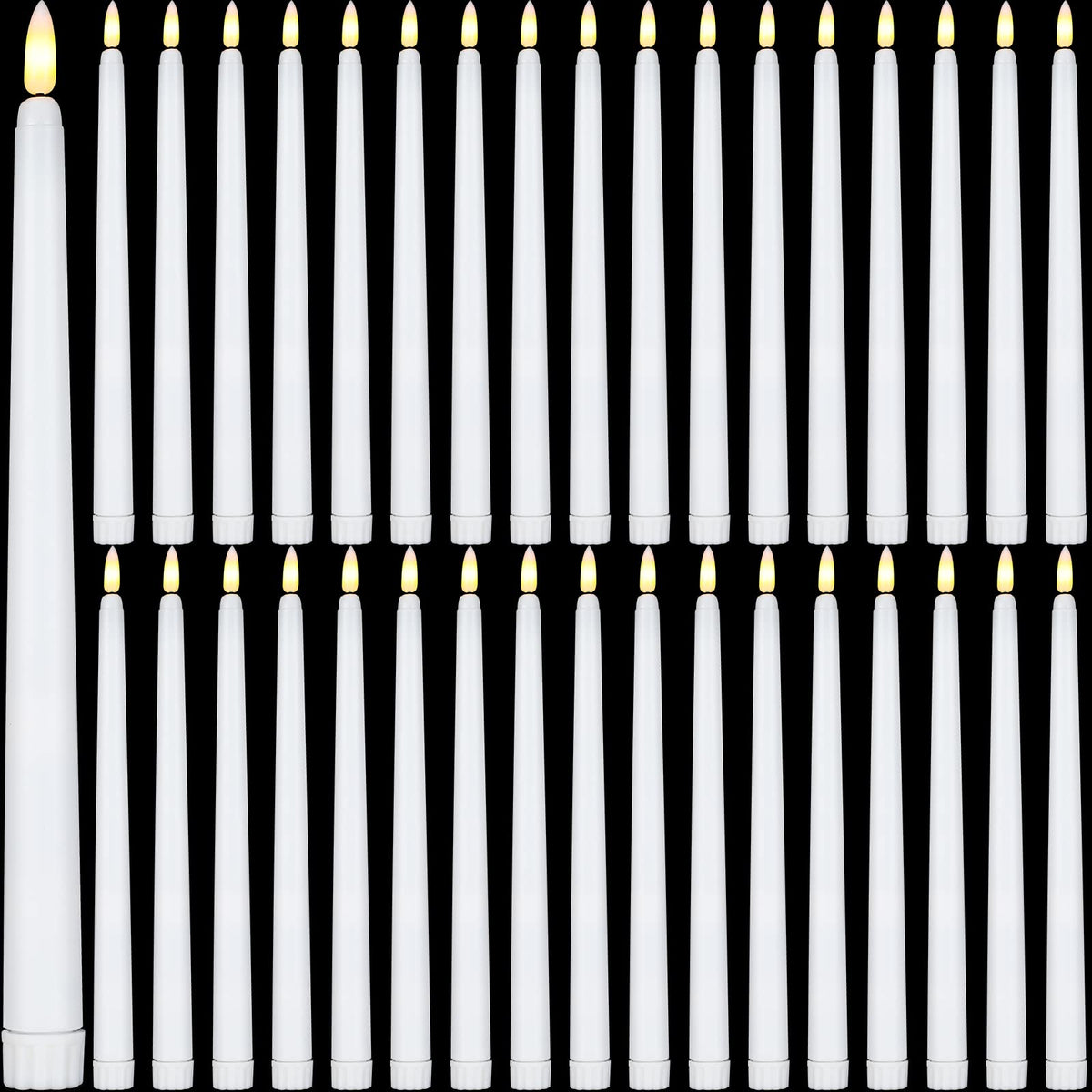 Reginary flameless taper candles 11 inch window display for safe, elegant ambiance.