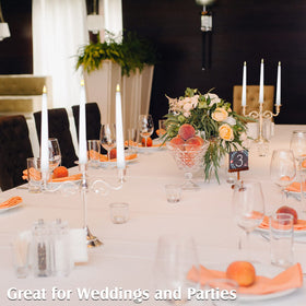 Reginary wedding and party decor LED candles create warm romantic ambiance.