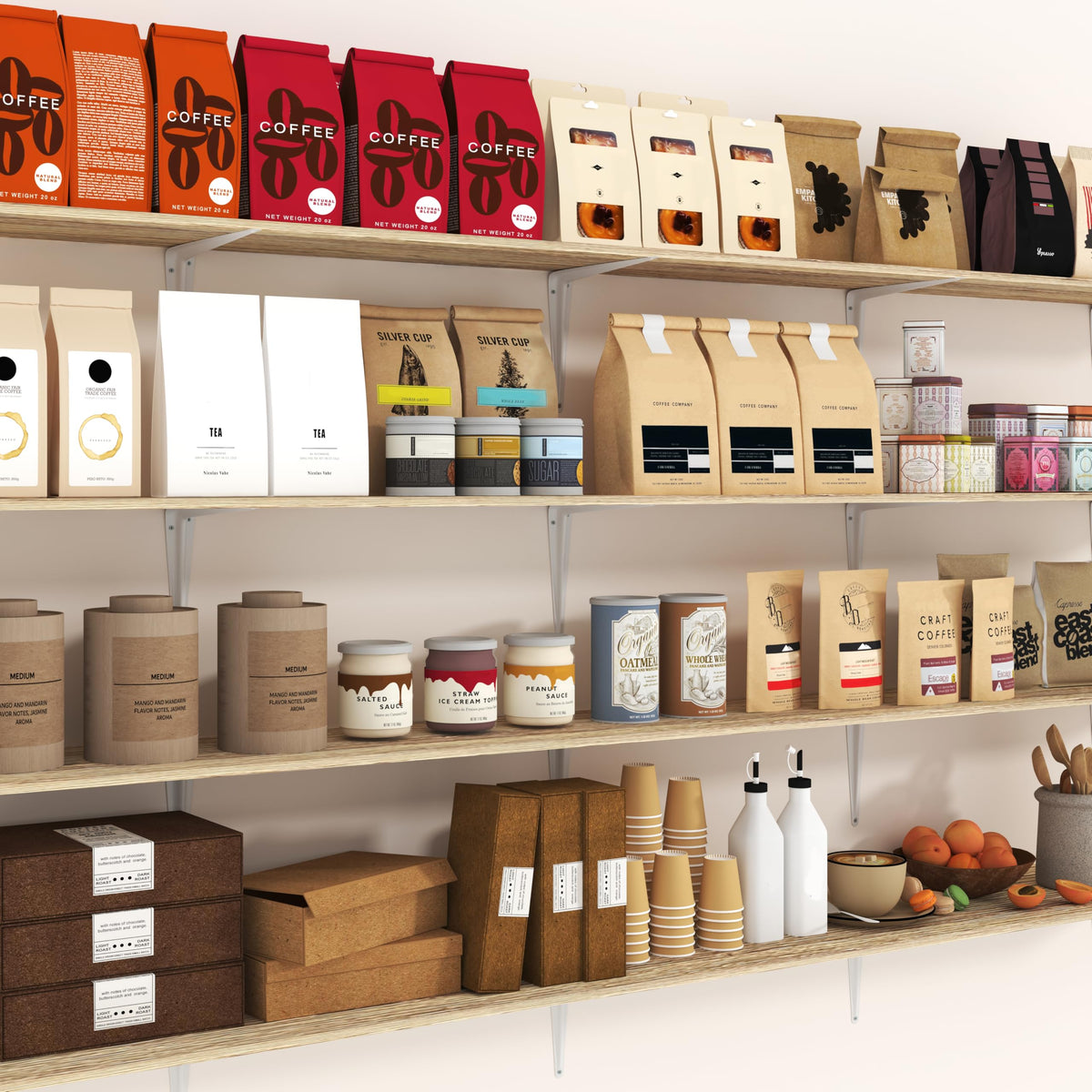 REHOYEE kitchen and laundry shelving brackets in use