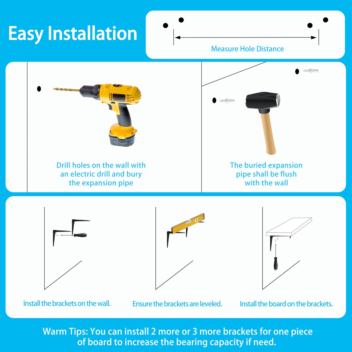 REHOYEE versatile storage brackets ideal for DIY shelving