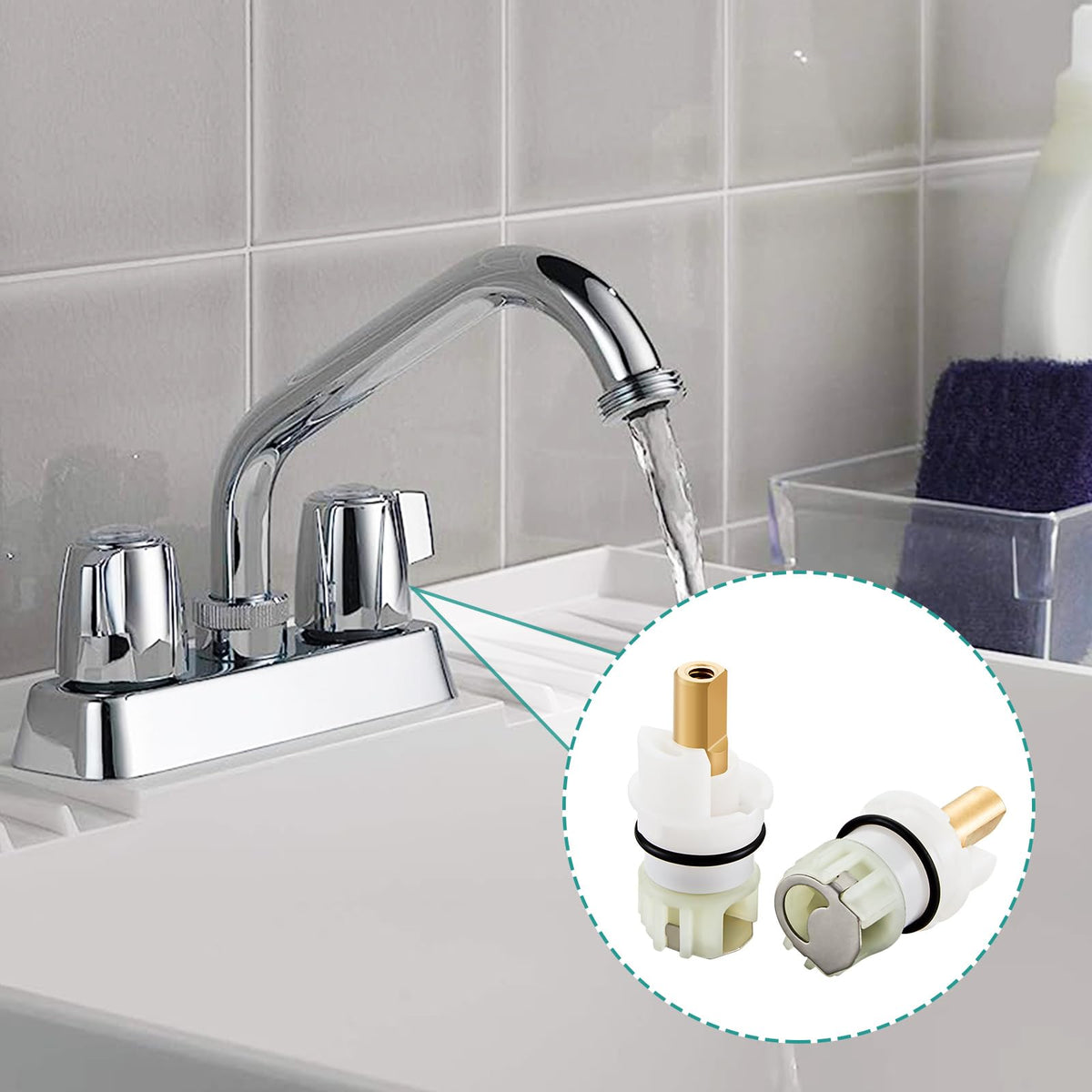 REHUH brass stem and stainless plate for durable build