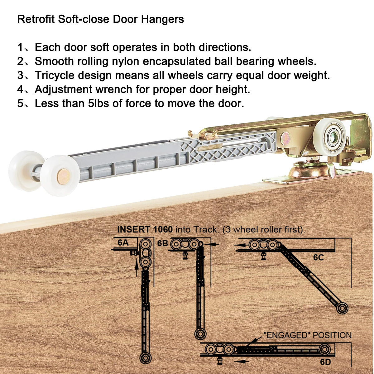 Easy installation with included tools and hardware.