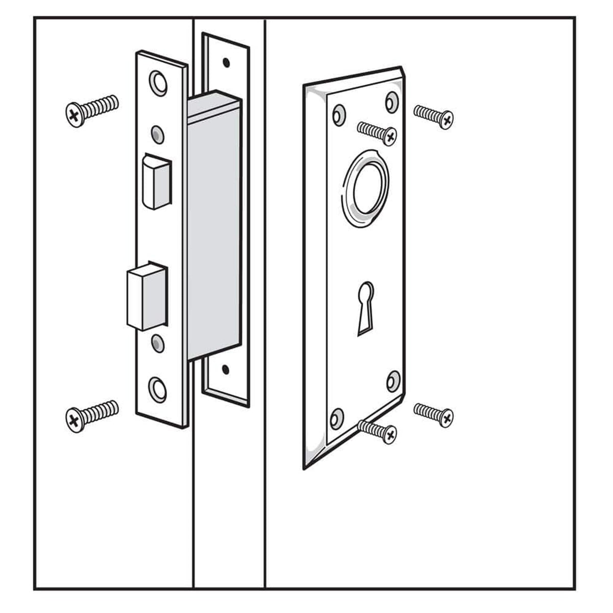 ReigaHood mortise lock set skeleton keys evoke period restoration access.