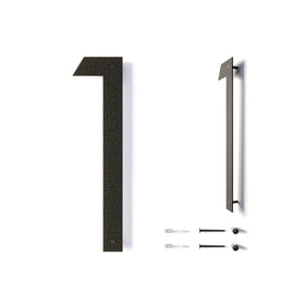 REINCARVATION 12-inch floating house number outdoors with high visibility for easy address identification.