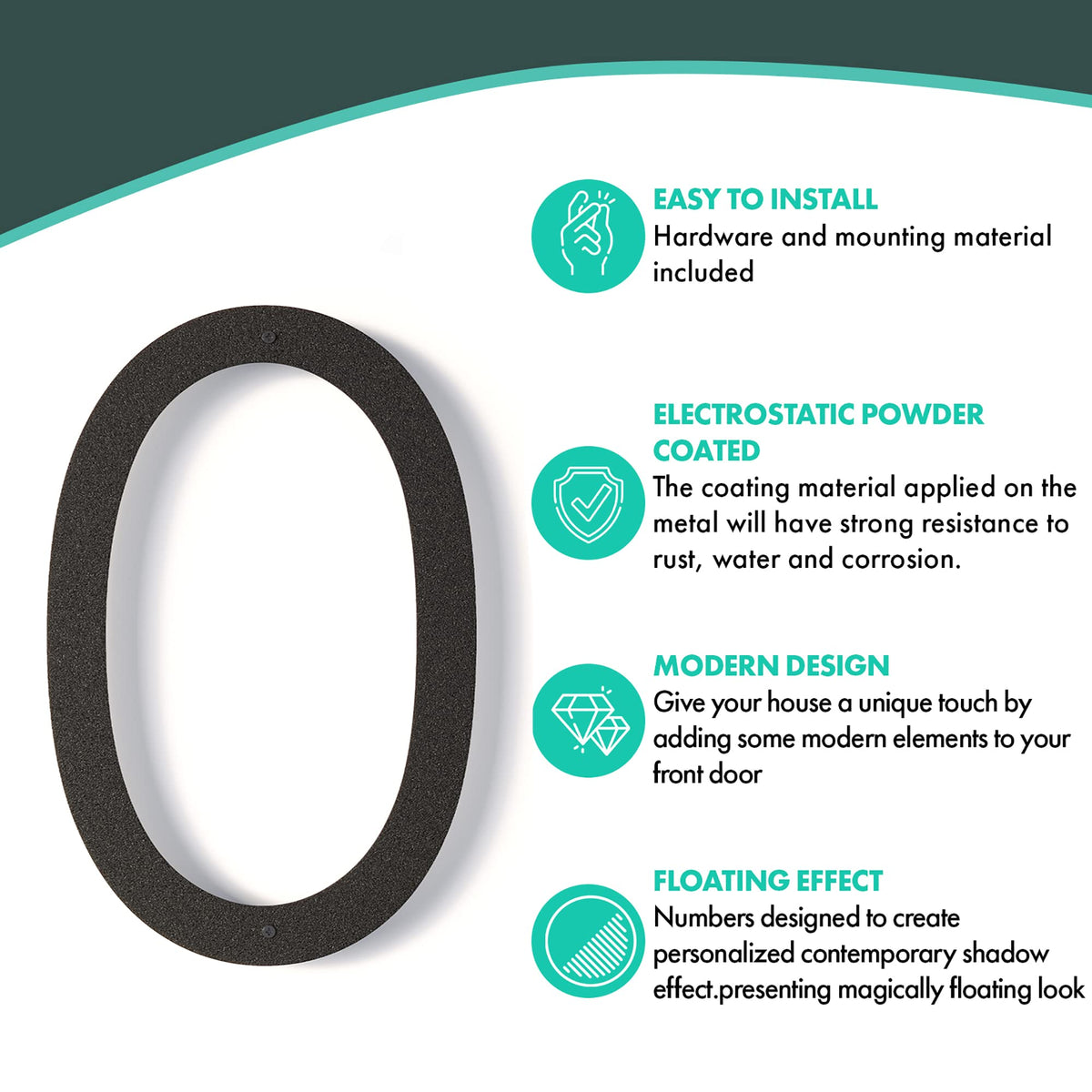 REINCARVATION floating numbers for curb appeal and easy home identification.