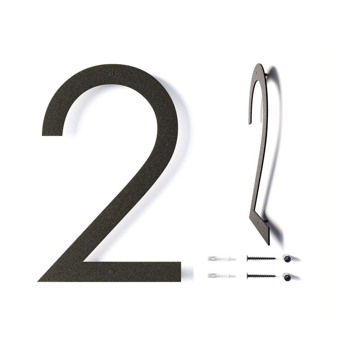 REINCARVATION 12-inch floating house number for outdoor visibility and curb appeal