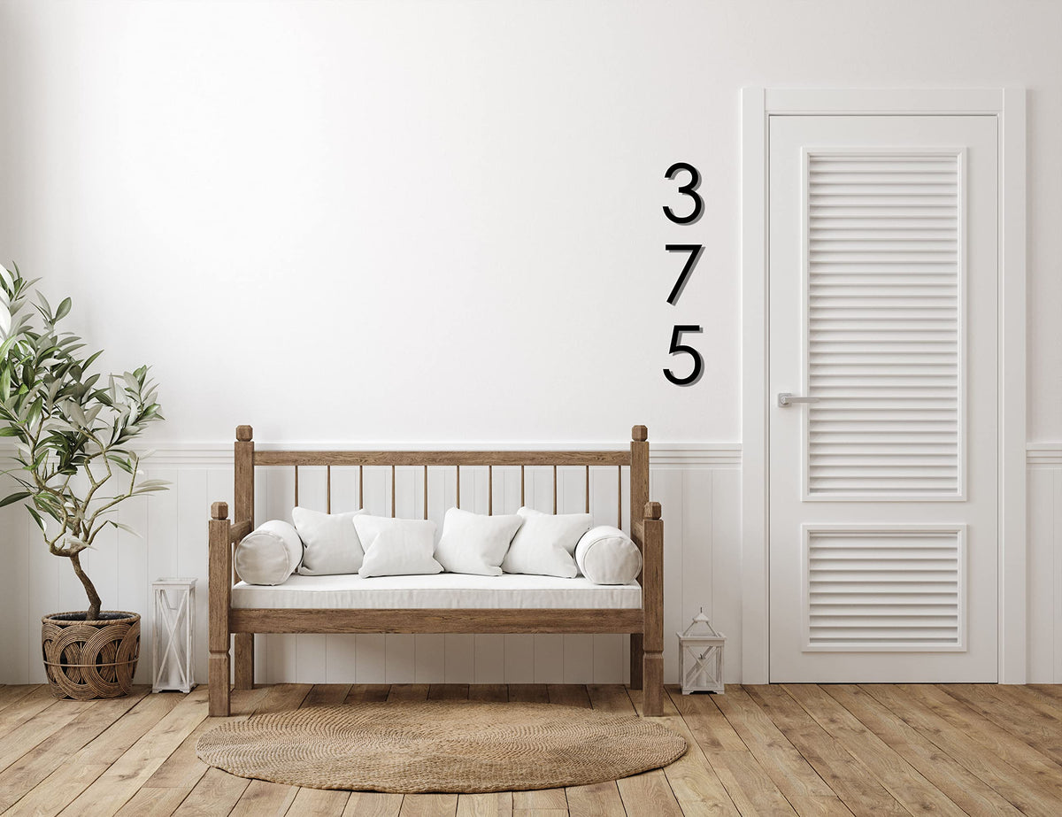 REINCARVATION modern address plaque for exterior walls boosts readability at a glance