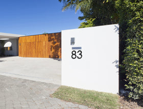 REINCARVATION wall-mount number for exterior walls near garden or entrance