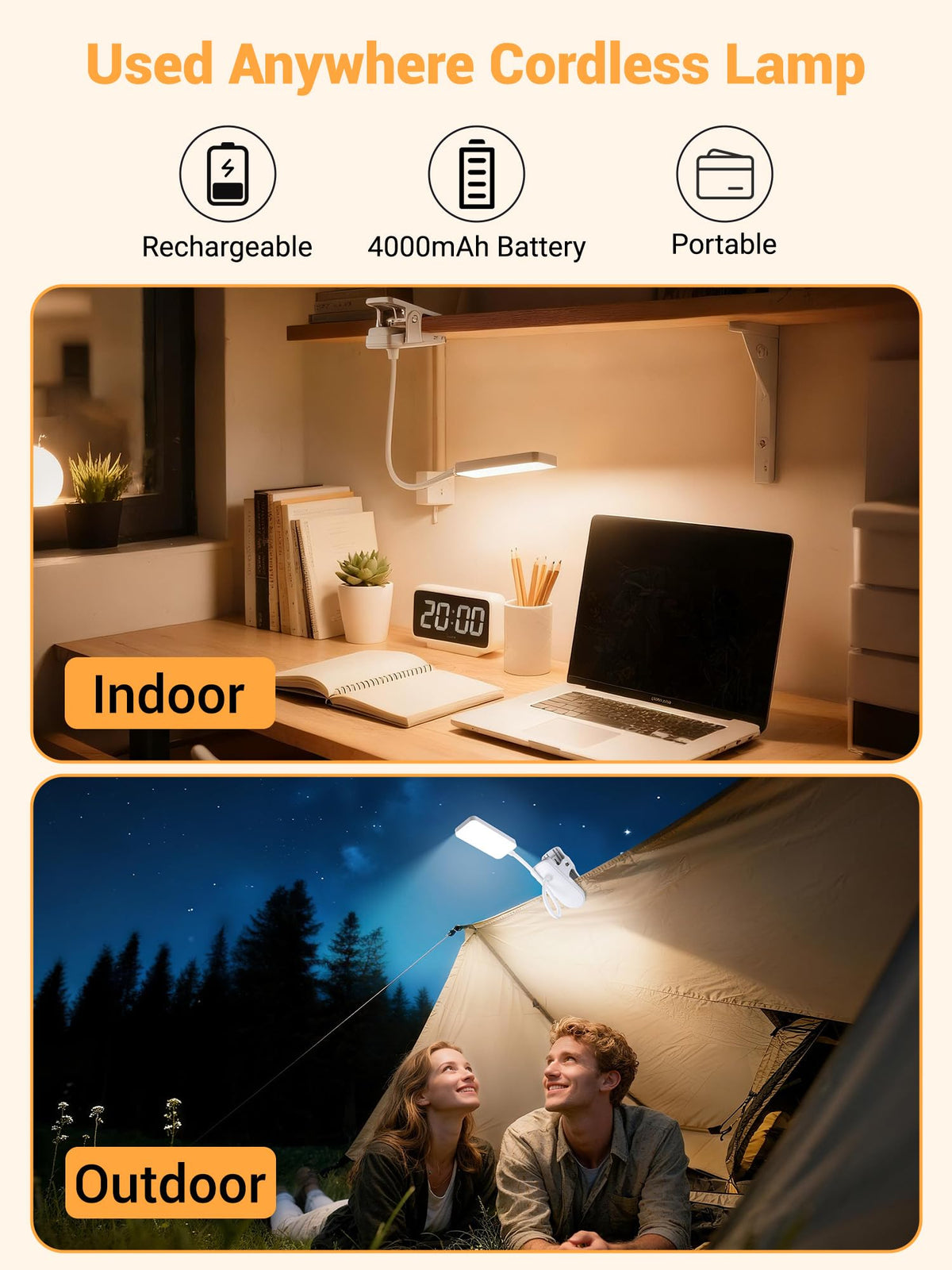ReinHoo clip-on light delivers 450 lumens for bright, even illumination.