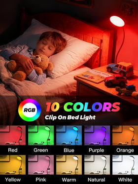 ReinHoo compact, portable clip-on lamp design for home or office use.