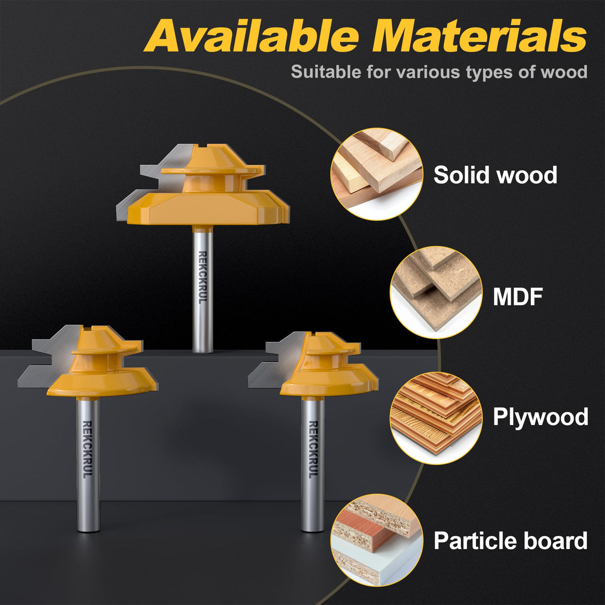 REKCKRUL cabinet and drawer projects benefit from stable routing and clean edges.