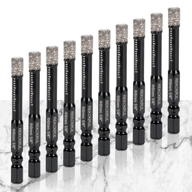 REKCKRUL diamond drill bit with 1/4-inch hex shank for stable, precise drilling.