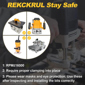 REKCKRUL router table use demonstrating safety and control for deep cuts