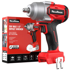 ReliaRoads 900 ft-lbs cordless impact wrench breaking bolts in action