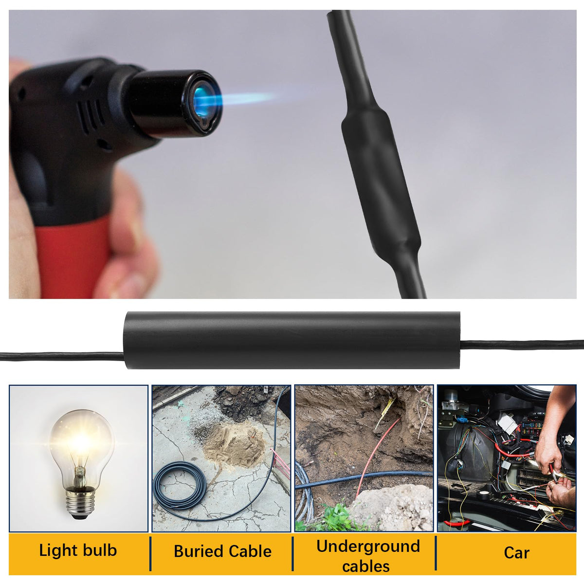 Relaxweex bundle includes connectors and heat shrink for direct burial readiness