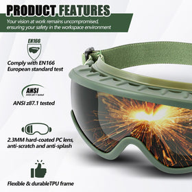 Relaxweex welding goggles with adjustable headband for a secure, comfortable fit