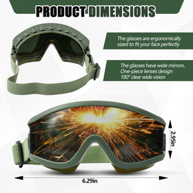 Relaxweex welding goggles showing shade 5 IR lens for clear visibility