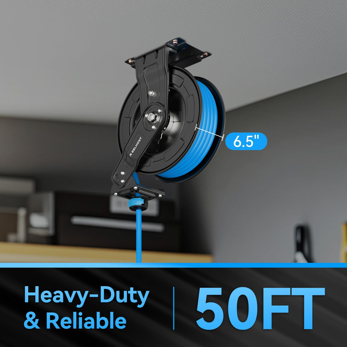 Relhost heavy-duty steel construction supports durable performance.