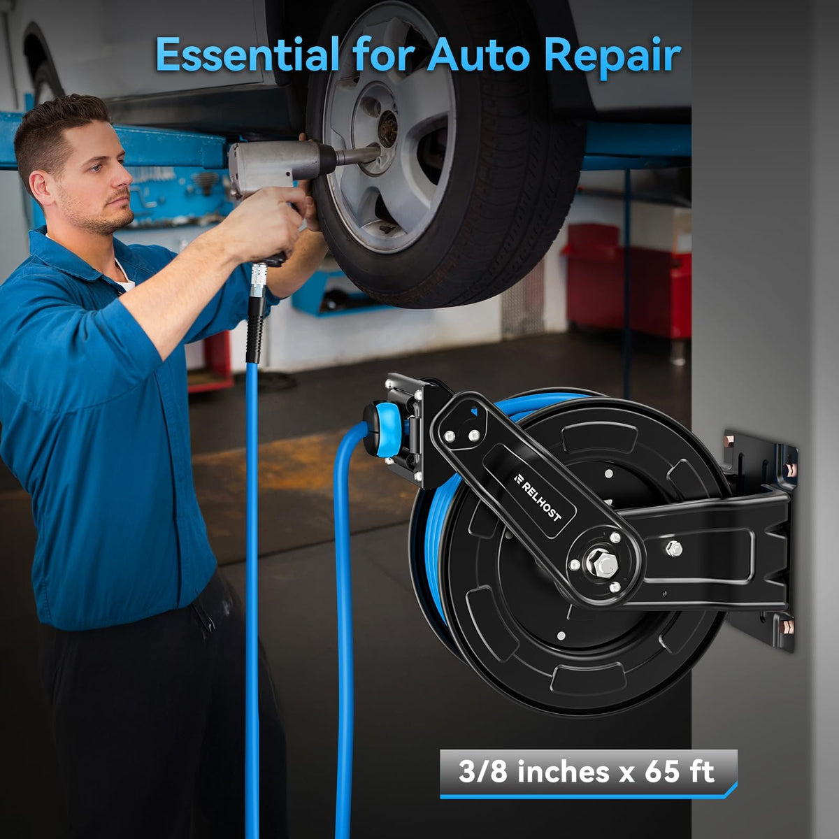 3/8in hose rated for up to 300 PSI for versatile projects.