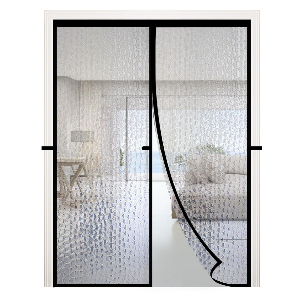 RELIANCER magnetic-closure door curtain for hands-free entry and secure seal