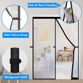 RELIANCER curtain with magnets and weights for fast, secure self-closure