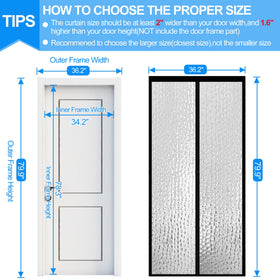RELIANCER waterproof EVA door cover blocks drafts with durable EVA material