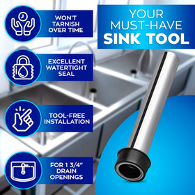 Reluen universal-fit bar sink stopper for most standard sinks.