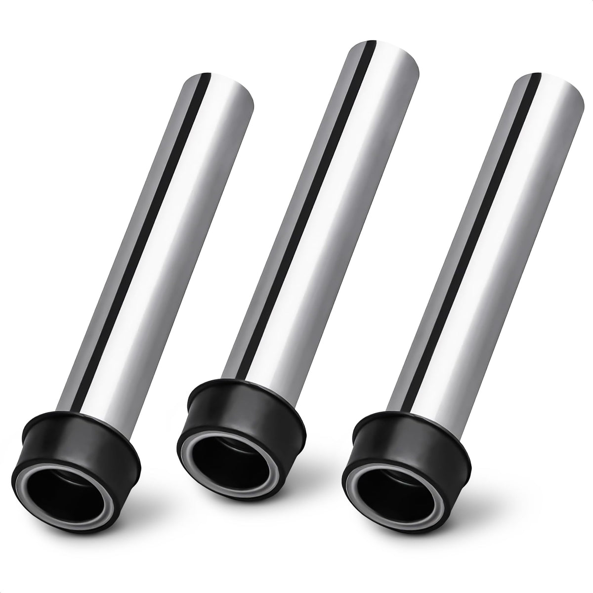 Reluen bar sink stopper set in chrome finish seals standard drains.