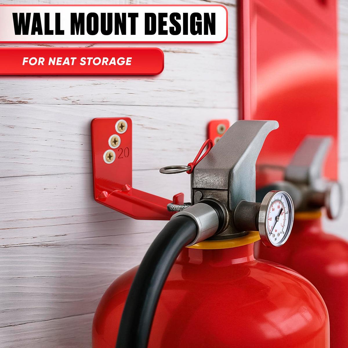 Reluen rust-resistant steel bracket supports long-term safety gear storage.
