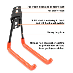 REMIAWY garage hooks in multiple sizes for organized tools and ladders