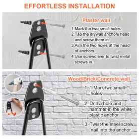 REMIAWY wall installation kit showing mounting on wood or masonry