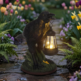 Rempry gothic crow centerpiece – unique gift for yard or patio.