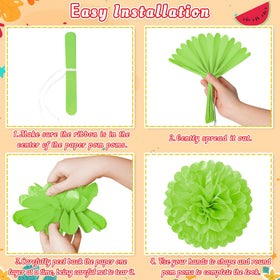 Renbuzhu watermelon décor bundle creates a cohesive tropical theme for any party.