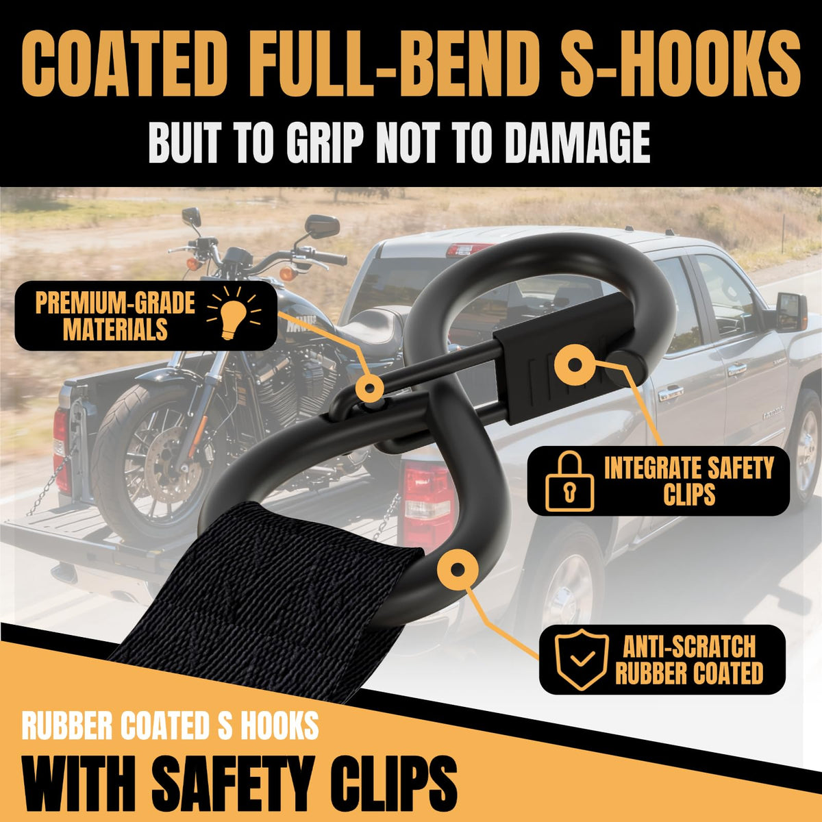 Renegrip motorcycle and UTV cargo securing demonstrates versatile load restraint.