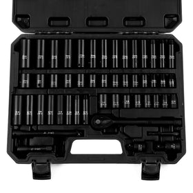 Reniteco 50-piece 3-8 drive socket set in case for organized storage