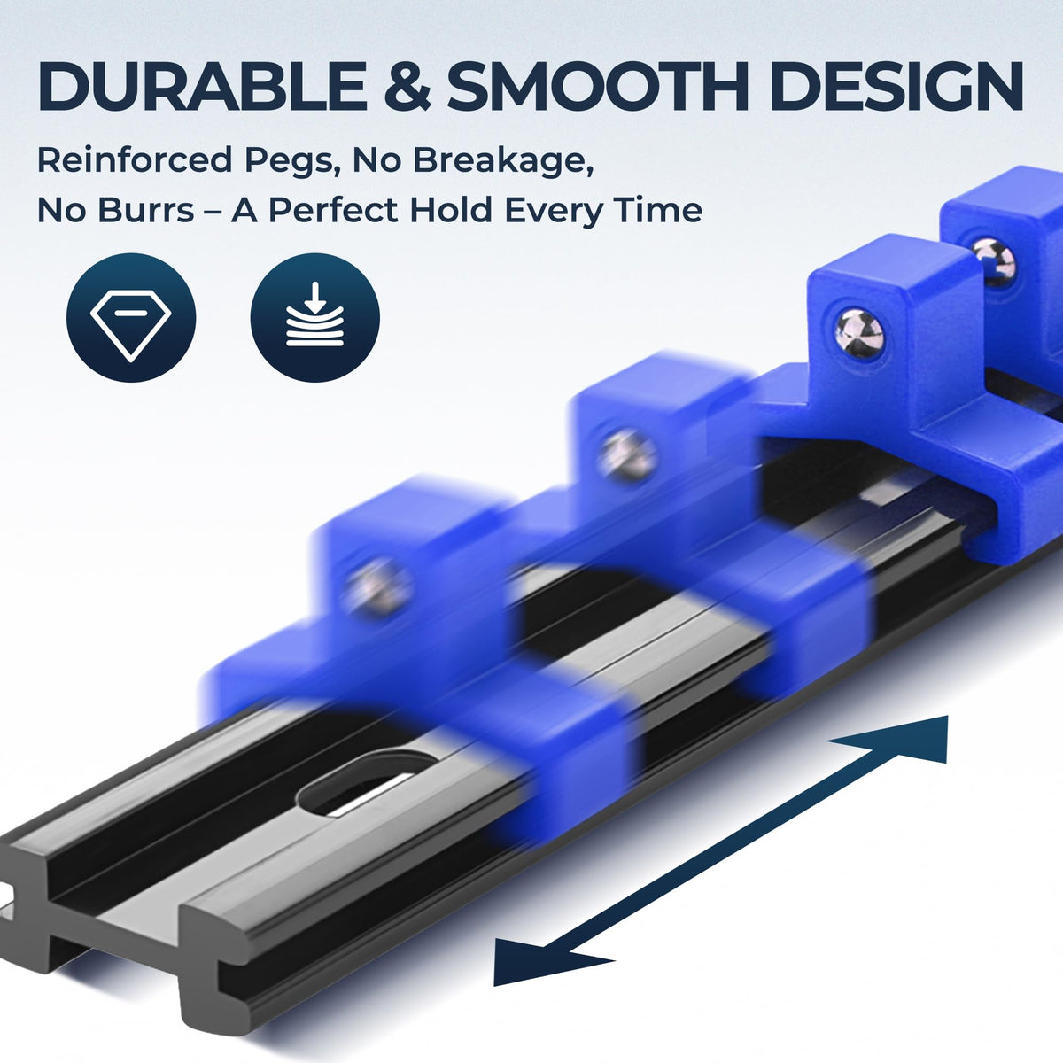 Reniteco color-coded sleeves highlight drive sizes for fast organization and selection.