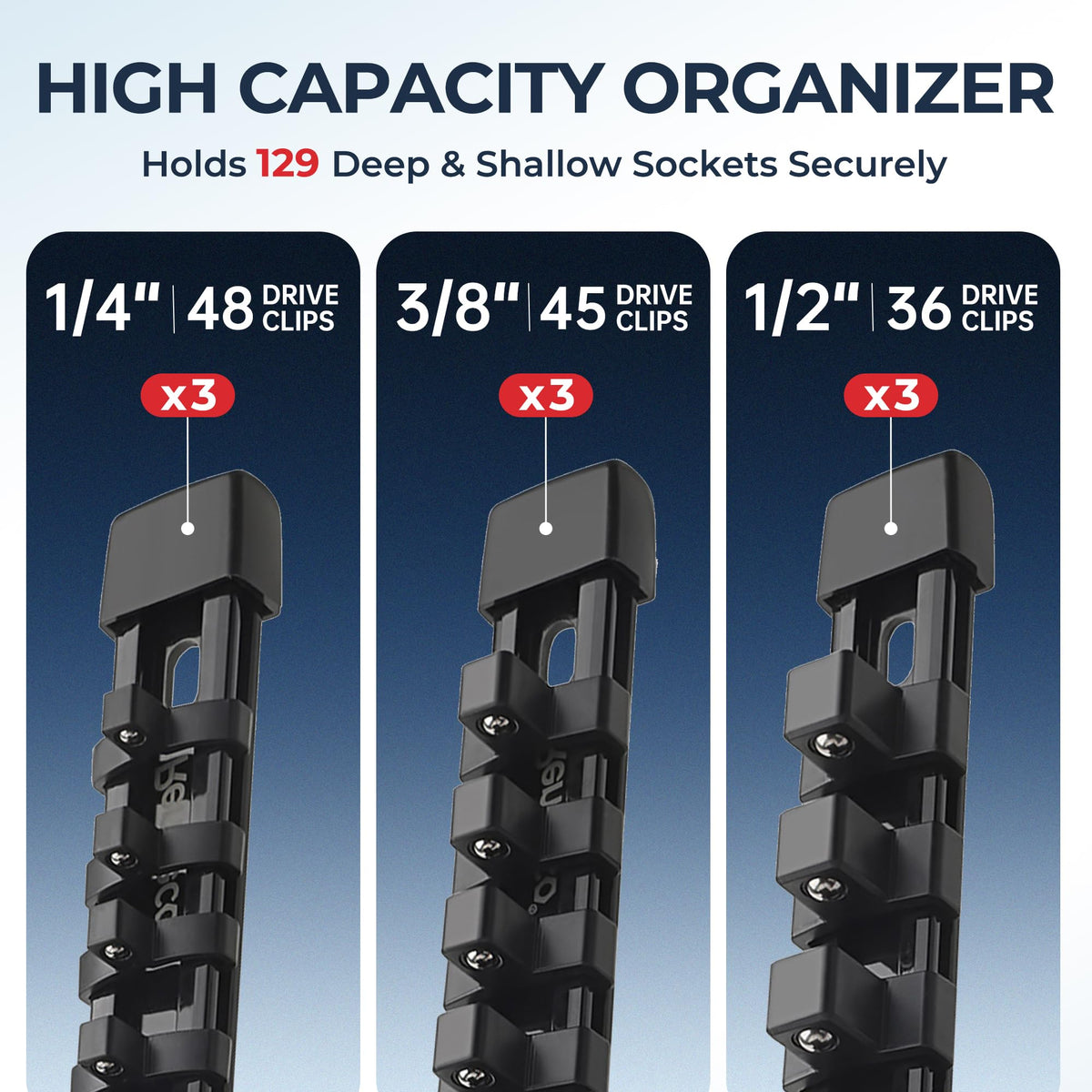 Reniteco end-cap removable enables flexible configuration for custom socket layouts.