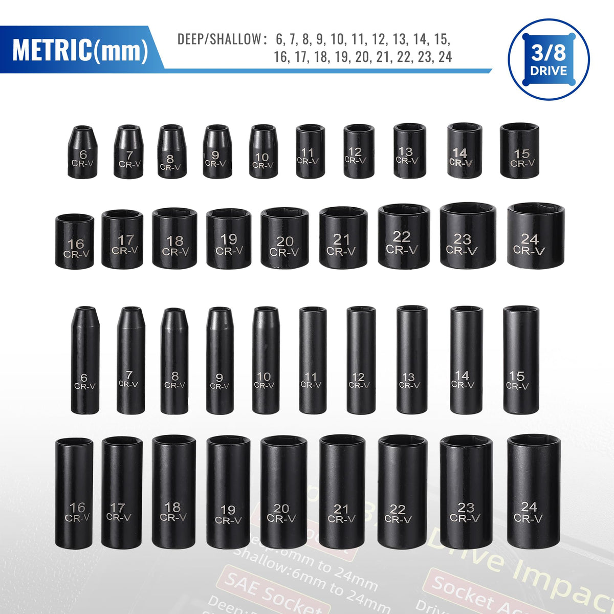 Reniteco SAE and Metric sockets offer broad compatibility for varied projects