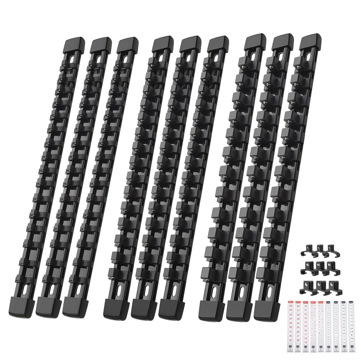 Reniteco socket rail clip assembly with secure click fit for fast tool access.