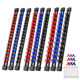 Reniteco socket rail clip view shows secure, click-fit retention for quick tool access.