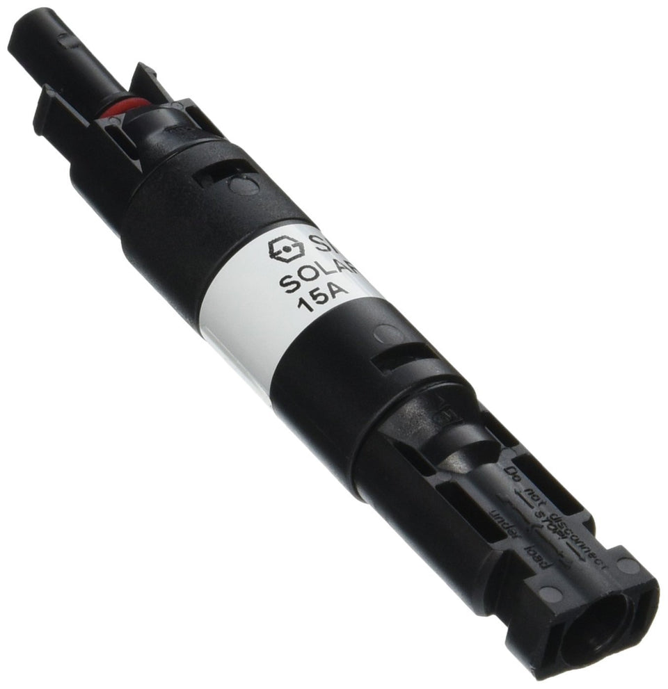 Renogy 15A waterproof inline fuse holder protects solar circuits.