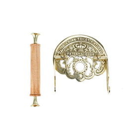 Renovators brass holder fits walls or wood with included mounting screws.
