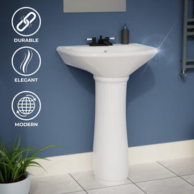 Renovators Ondine space-saving design ideal for small bathrooms and powder rooms.