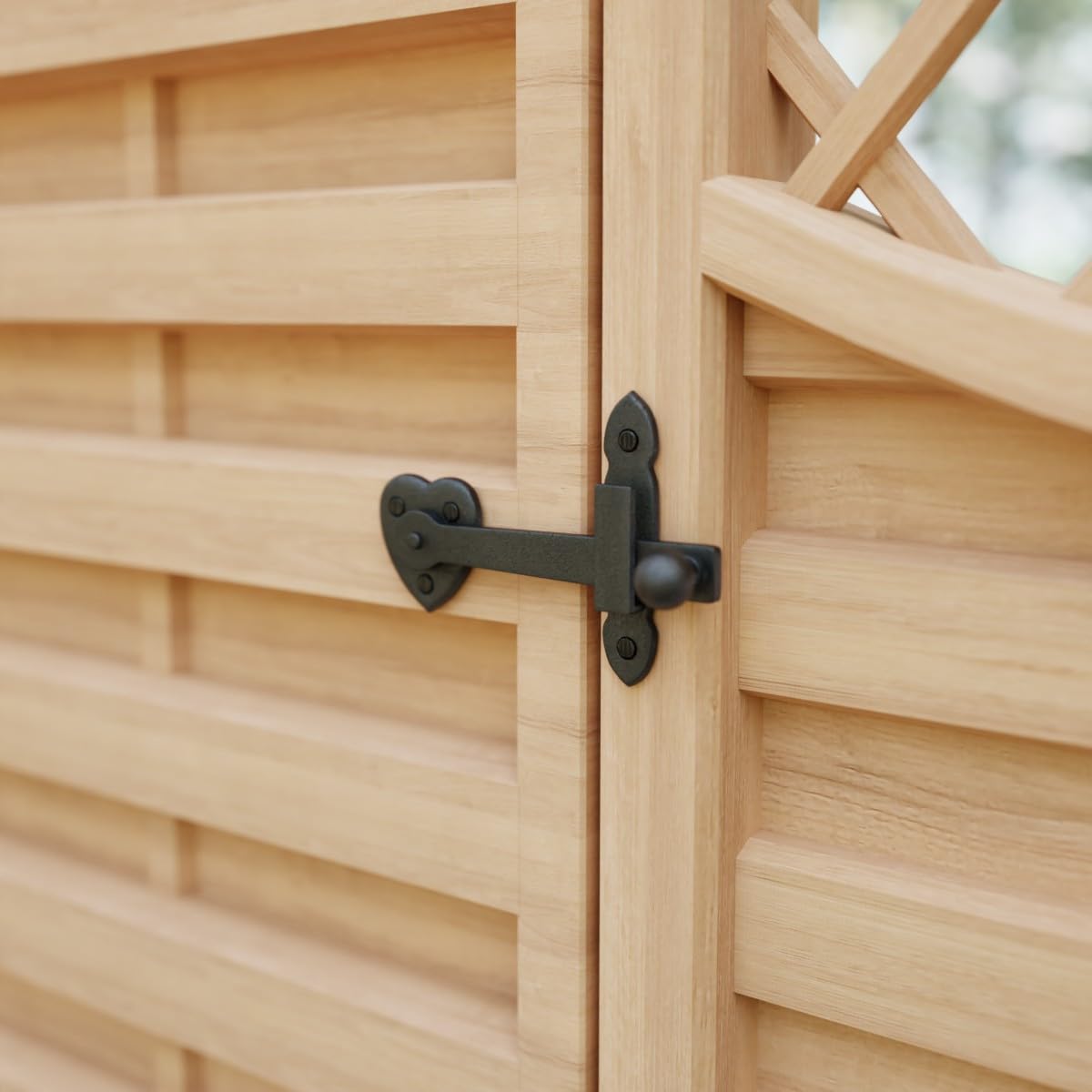 Heart pull detail showcasing decorative yet sturdy hardware