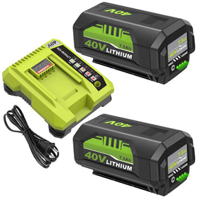 Reoben 2Pack OP4060 7500mAh 40V battery with extended runtime for Ryobi tools
