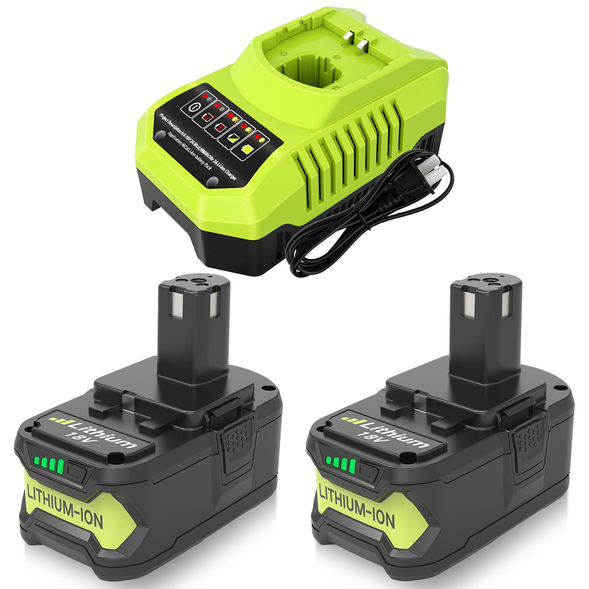 Reoben 18V Ryobi 8.0Ah battery boosts runtime for handheld tools.