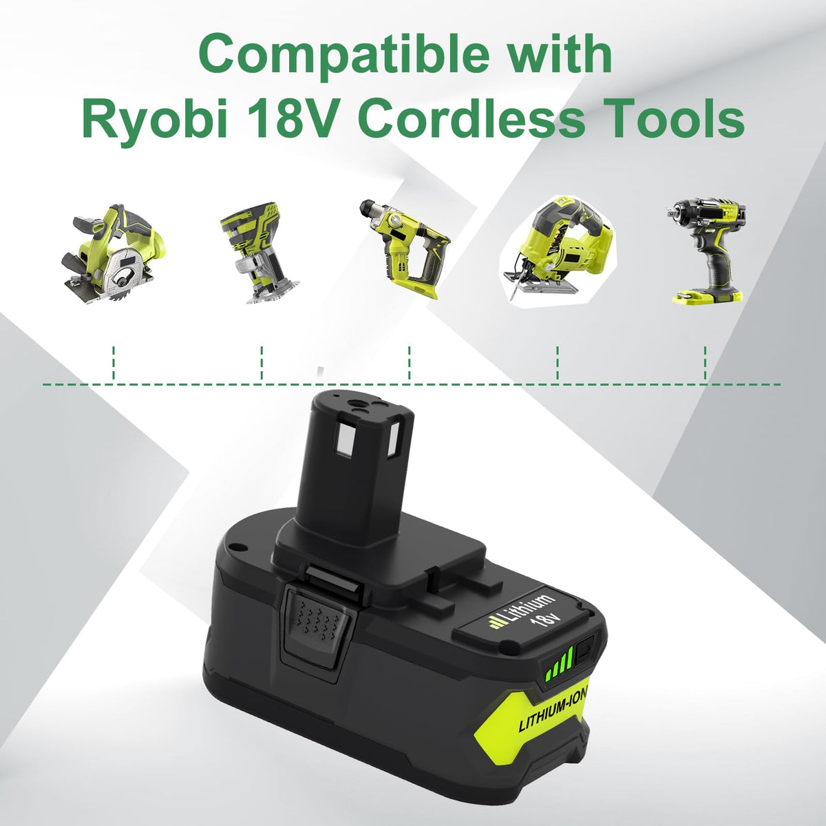 Reoben Ryobi battery lighter design helps reduce user fatigue during long tasks