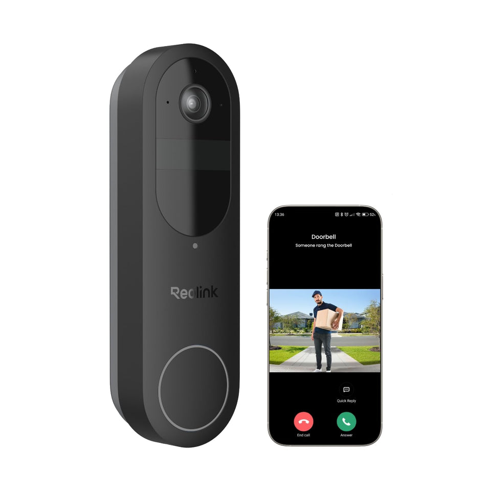 REOLINK 2K Battery Doorbell captures head-to-toe view for front-door monitoring