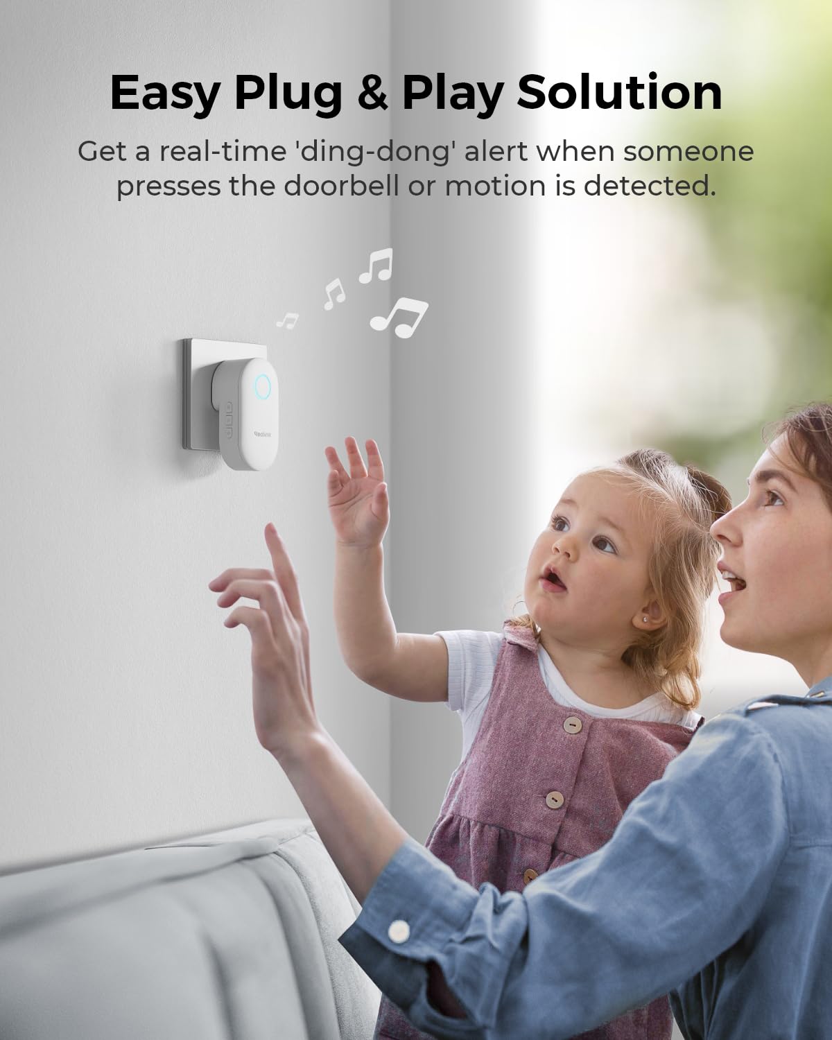 Reolink Digital Chime installation with doorbell pairing, transformer-free setup