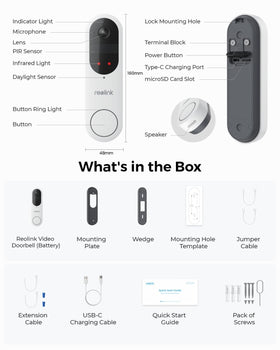 REOLINK Doorbell works with smart homes like Alexa for enhanced convenience.